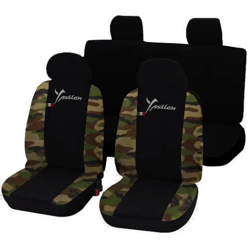 Coprisedili Ypsilon Y Bicolore Nero - Mimetico Classico Coprisedili Ypsilon Y Bicolore Nero - Mimetico Classico